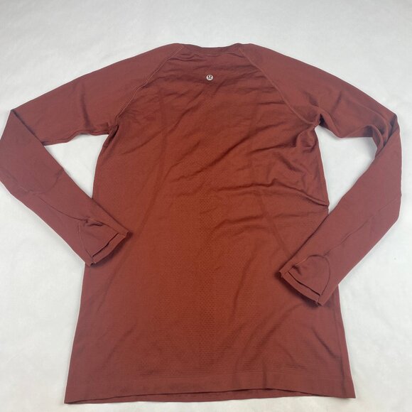 Lululemon Swiftly Tech Long Sleeve Shirt Women's Size 8 - Orange - Picture 2 of 12